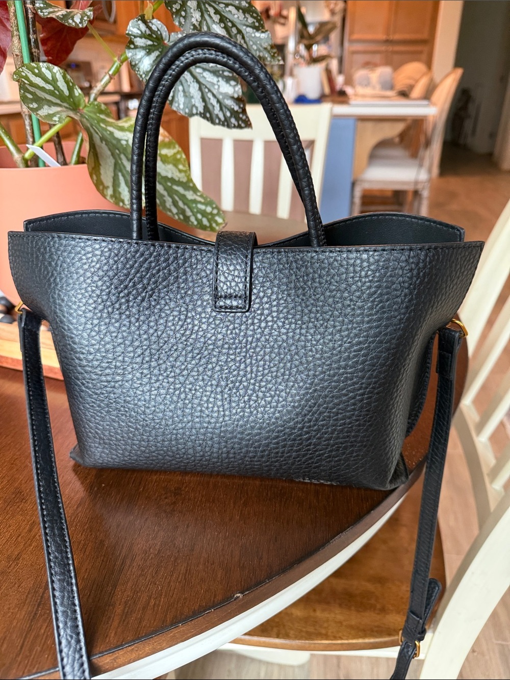 Small black soft leather purse - Picture 2 of 8